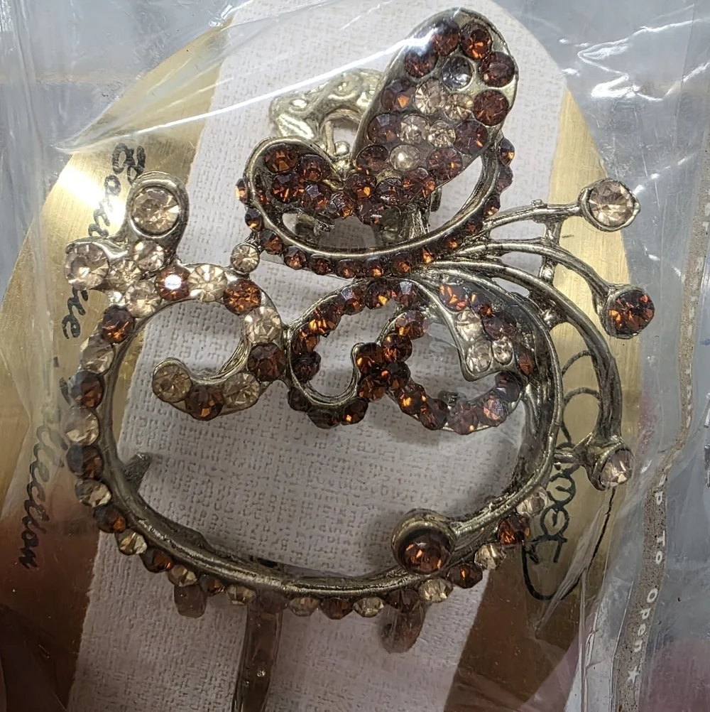 Gold and Brown Hair Pin